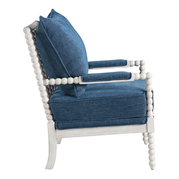 Navy Kaylee Spindle Frame Accent Chair