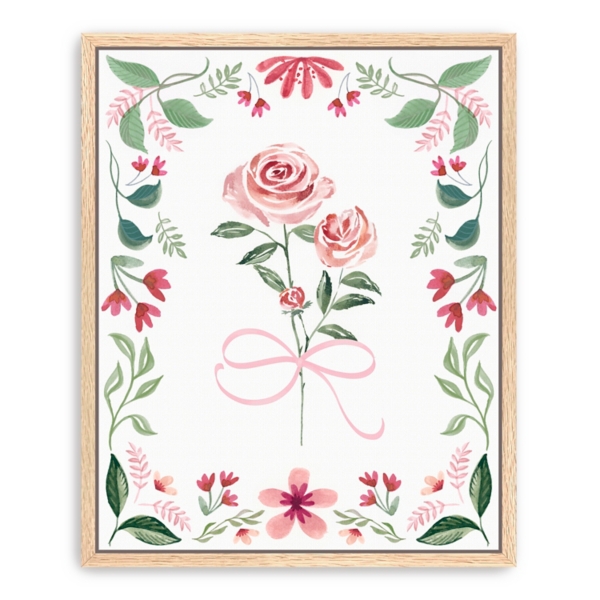 Pretty in Pink Framed Canvas Art Print, 26x32