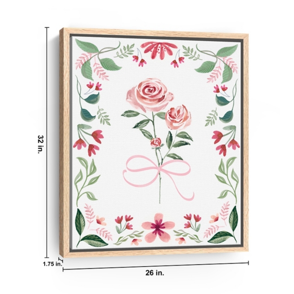 Pretty in Pink Framed Canvas Art Print, 26x32