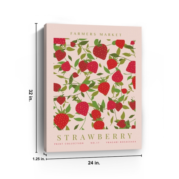 Farmers Market Strawberry Canvas Art Print, 24x32