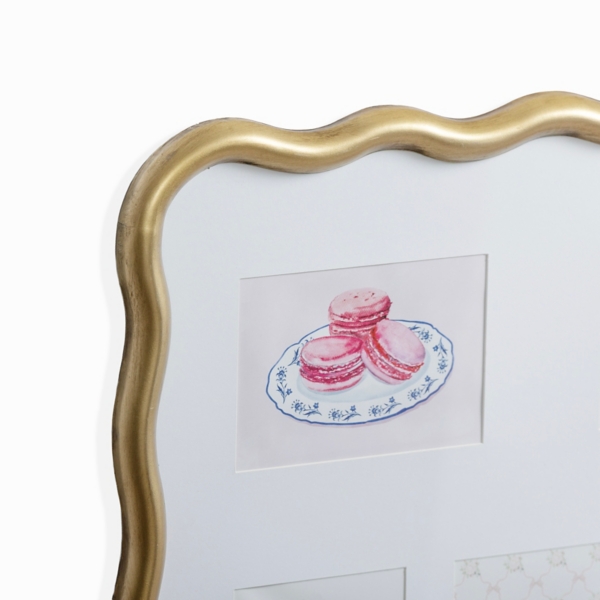 Gold Metal Wavy Collage Frame