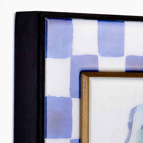 Checkered Oyster Framed Art Print