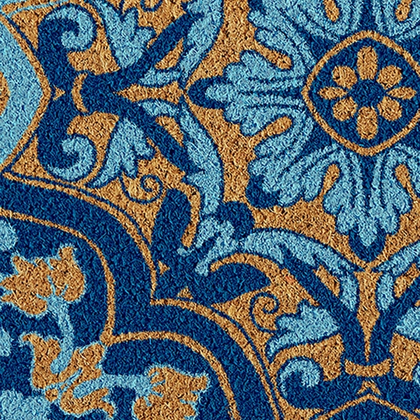 Ornate Floral Coconut Coir Doormat