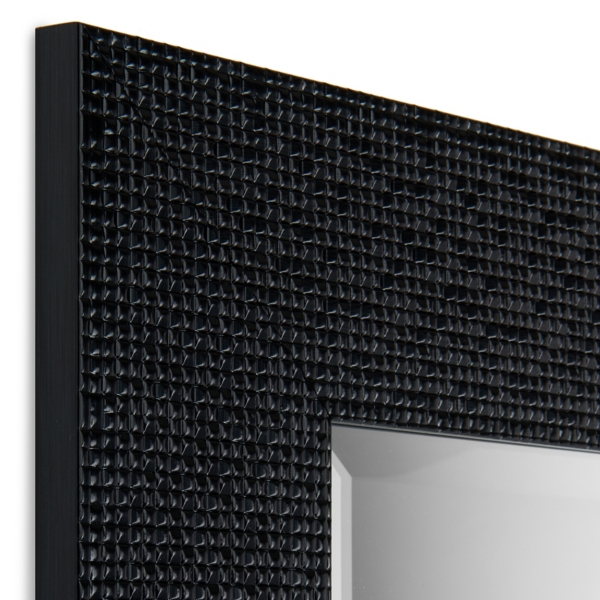 Black Blocks Profile Wall Mirror