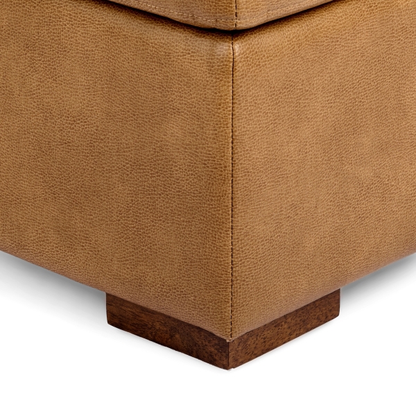 Brooks Pebble Faux Leather Ottoman
