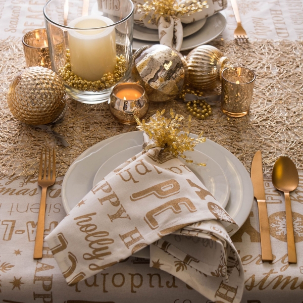 Gold Sequin Mesh Table Runner