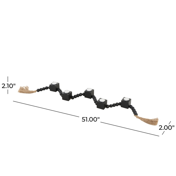 Beaded Garland Taper Candle Holder