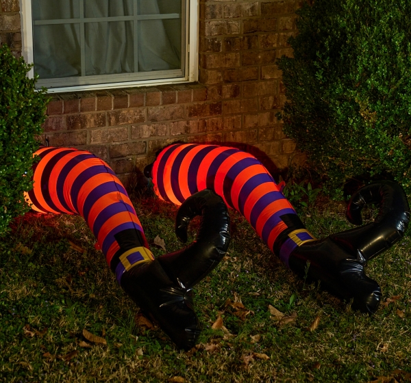 LED Inflatable Witch Legs, Set of 2