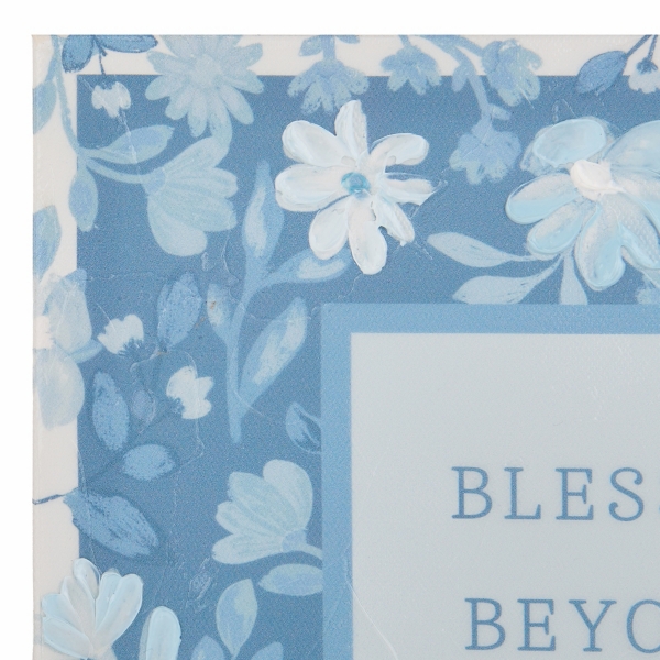 Blue Blessed Beyond Measure Canvas Print