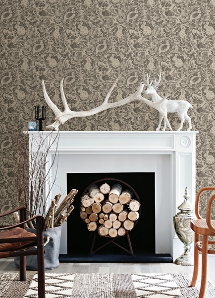 Charcoal Terrene Peel & Stick Wallpaper