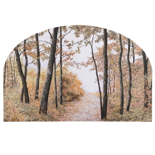 Fall Forest Arched Canvas Art Print