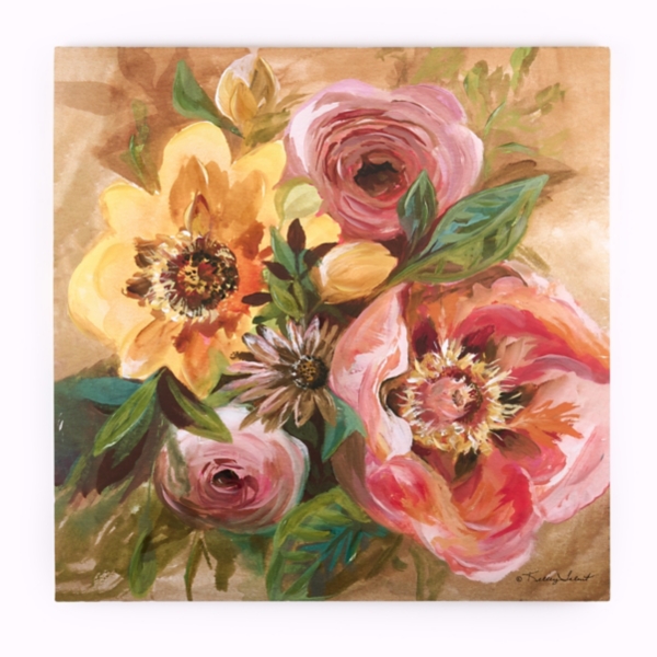Bright Floral Bouquet Canvas Art Print