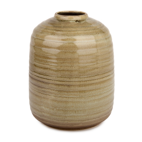 Olive Glazed Ceramic Vase