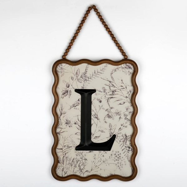 Toile Monogram L Wavy Wall Plaque