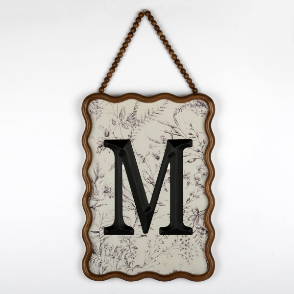 Toile Monogram M Wavy Wall Plaque | Kirklands Home