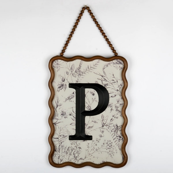 Toile Monogram P Wavy Wall Plaque