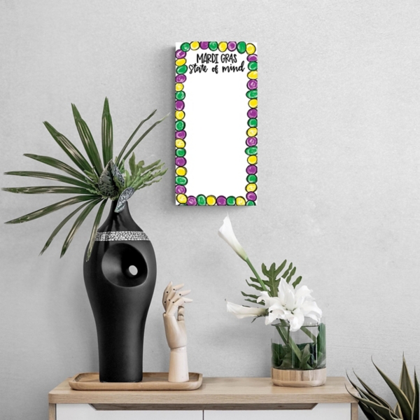 Mardi Gras State of Mind Dry Erase Board