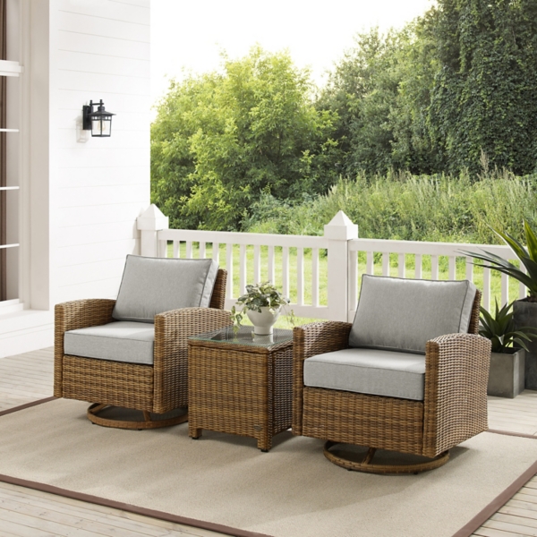 Swivel Chair & Table 3-pc. Outdoor Set