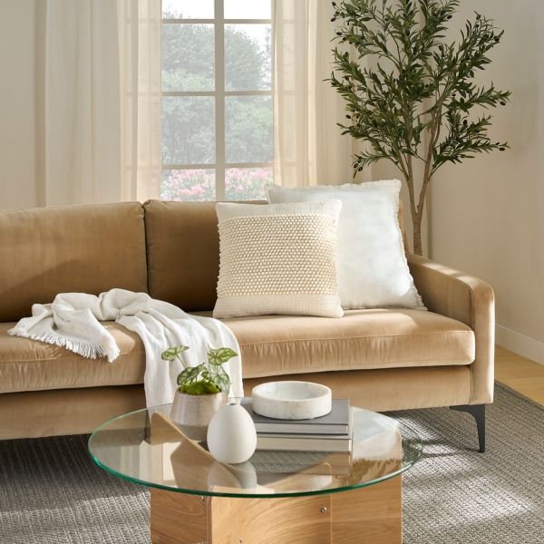 Ivory Loop Knot Center Pillow