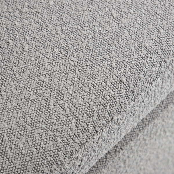 Light Gray Boucle Skirted Dining Chair