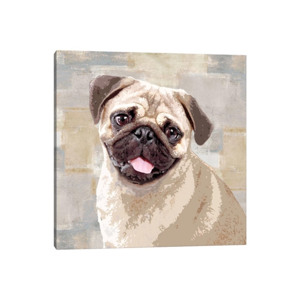 Pug Portrait Canvas Art Print, Tan, Small | Kirkland's Home