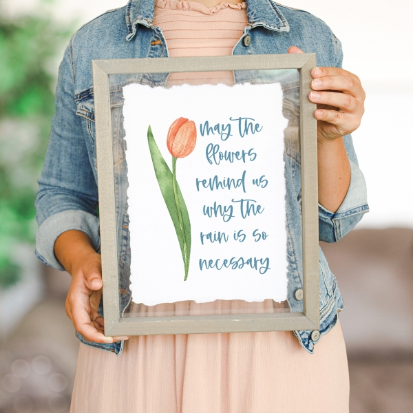 Flowers Remind Us Tulip Wall Plaque