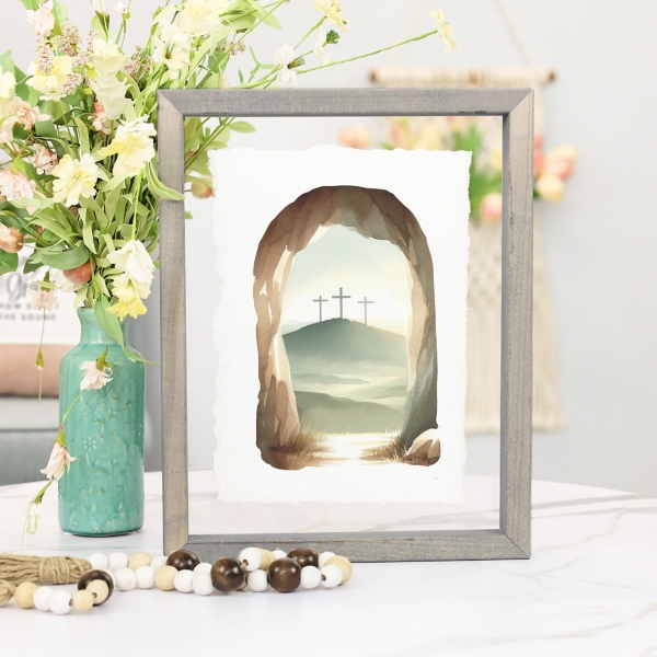 Easter Crosses Framed Art Print