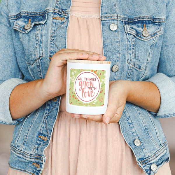 Grow with Love Grapefruit Glow 2-Wick Jar Candle