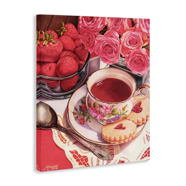 Valentines Day Tea Canvas Art Print