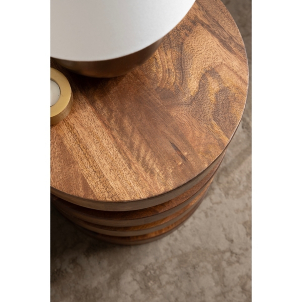 Olivia Walnut Brown Accent Table