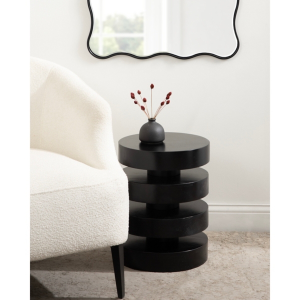 Olivia Black Accent Table