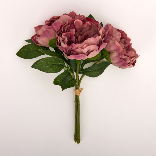 Realistic Purple Rose Bundles, Set of 2