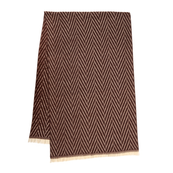 Chocolate Chevron Zebra Print Scarf