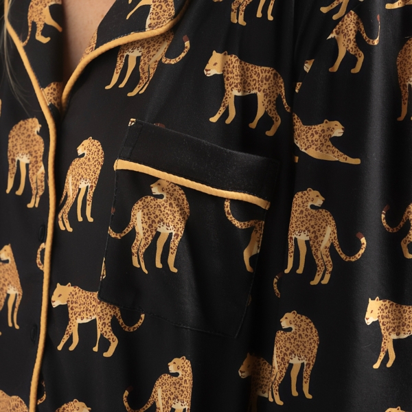 Black Cheetah Small Pajama Set