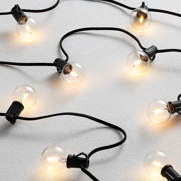 Leigh Black LED Outdoor String Lights