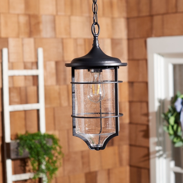 Black Rueda Outdoor Pendant Light