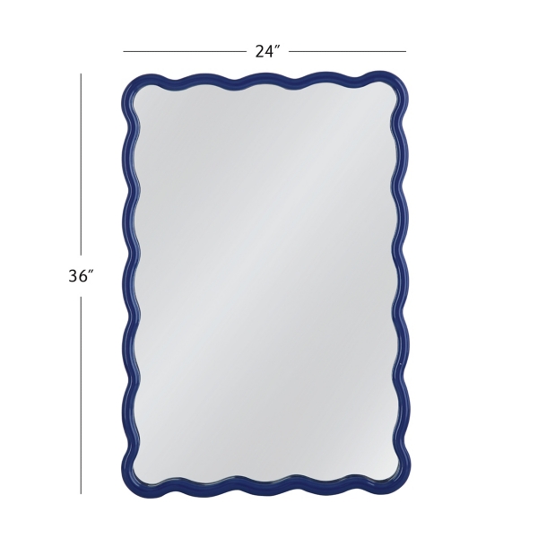 Navy Wavy Cassia Wall Mirror
