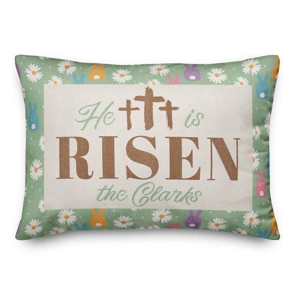 He is Risen Personalized Indoor/Outdoor Pillow