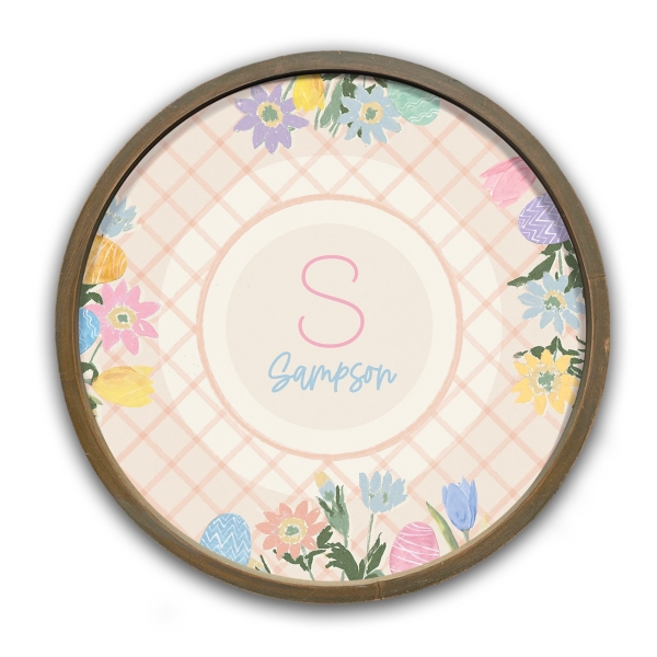 Personalized Monogram Vintage Floral Framed Print