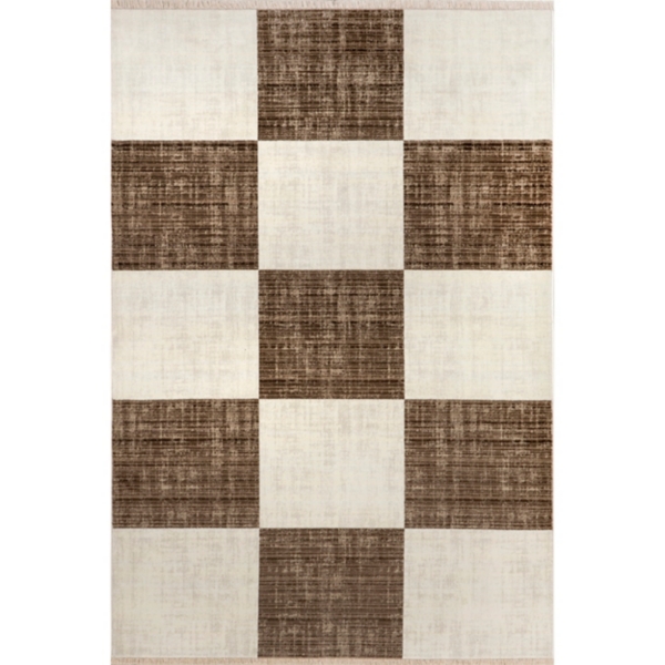 Aspen Checkerboard Fringed Area Rug, 4x6