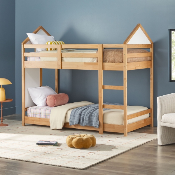 Natural Wood Skyler Twin Bunk Bed