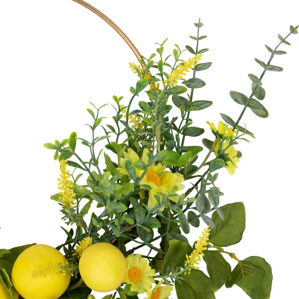 Lemon and Daisy Half Wreath