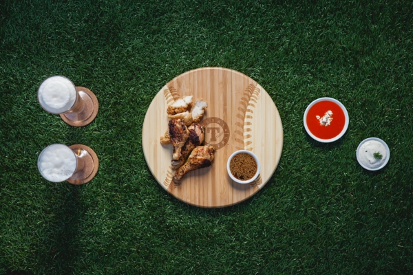 Texas Rangers Bamboo Cheese Board