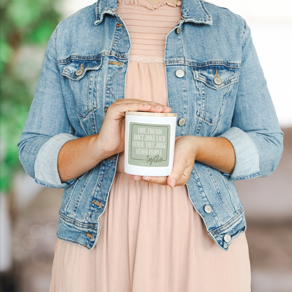 Friends Dont Judge Caramel Latte 2-Wick Jar Candle