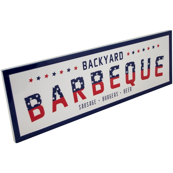 Backyard Barbeque Metal Wall Plaque