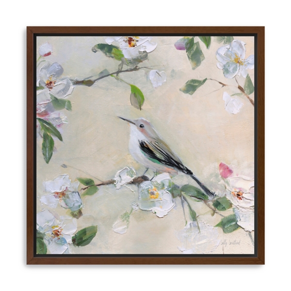 Blushing Birds and Blooms III, 30x30