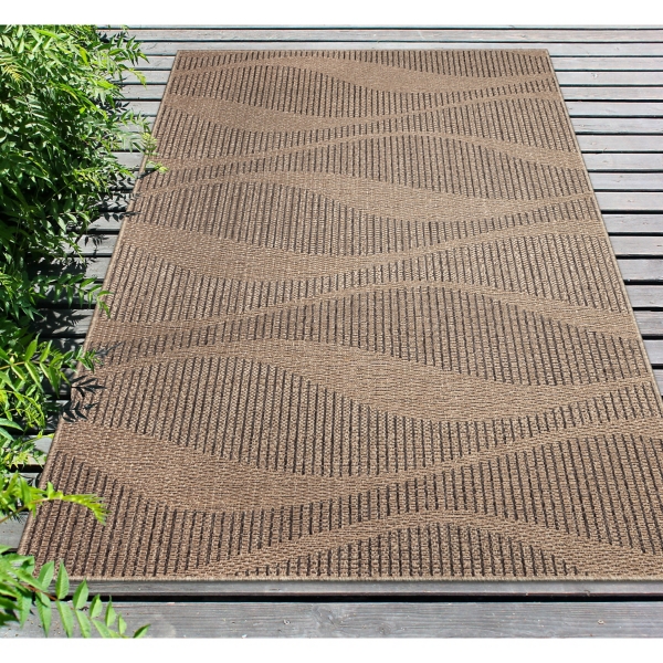 Taupe Rolling Hills Indoor/Outdoor Area Rug, 6x9