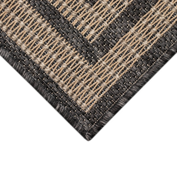 Taupe Outline Indoor/Outdoor Area Rug