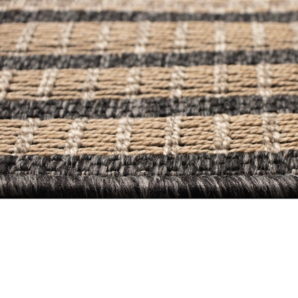 Taupe Outline Indoor/Outdoor Area Rug