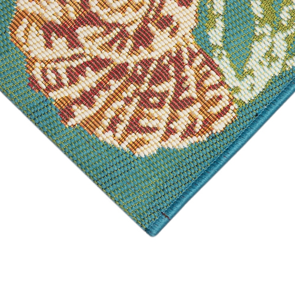 Aqua Marine Life Indoor/Outdoor Accent Rug, 2x3